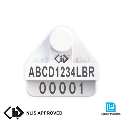 nlis leadertronic white cattle tags